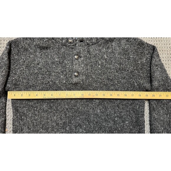 Vintage Polo Ralph Lauren Quarter Button Wool/Alpaca/Acrylic Sweater Mens S Gray - Picture 4 of 8